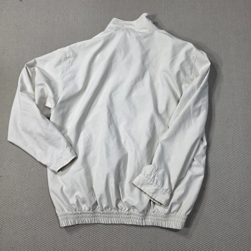 PING Golf Jacket Men's XLarge White Zip Up Lightweight Outerwear Windbreaker - Picture 3 of 4